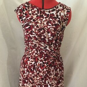 Rouched waist sleeveless dress